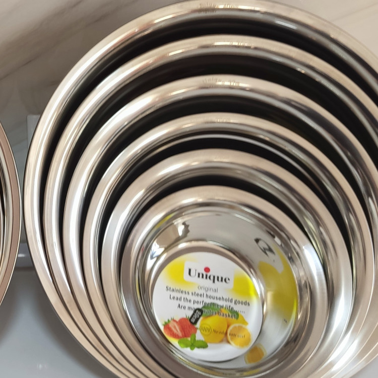 آبکش و لگن یونیک حک شده استیل 12 پارچه