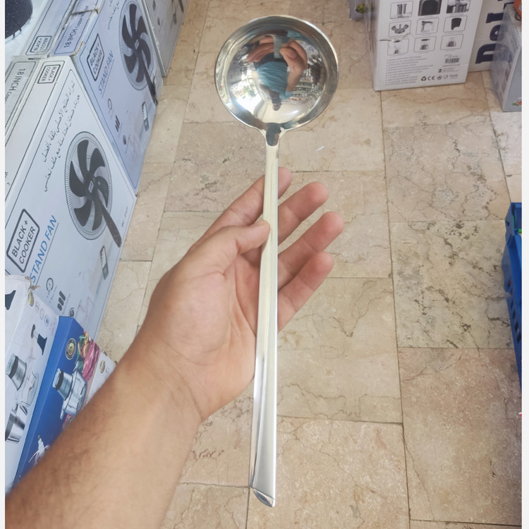 ملاقه استیل یونیک طرح ناخنی سایز بزرگ