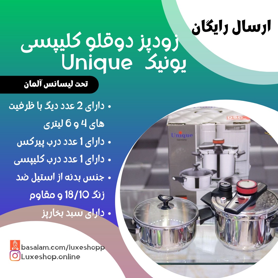 زودپز یونیک دوقلو 4 و 6 لیتری روگازی