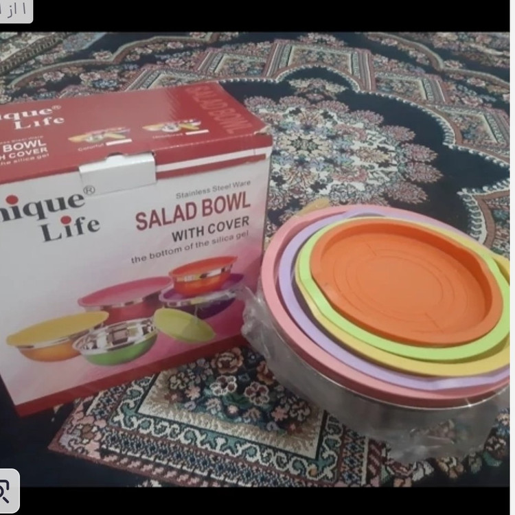 لگن استیل درب دار یونیک 5 تایی