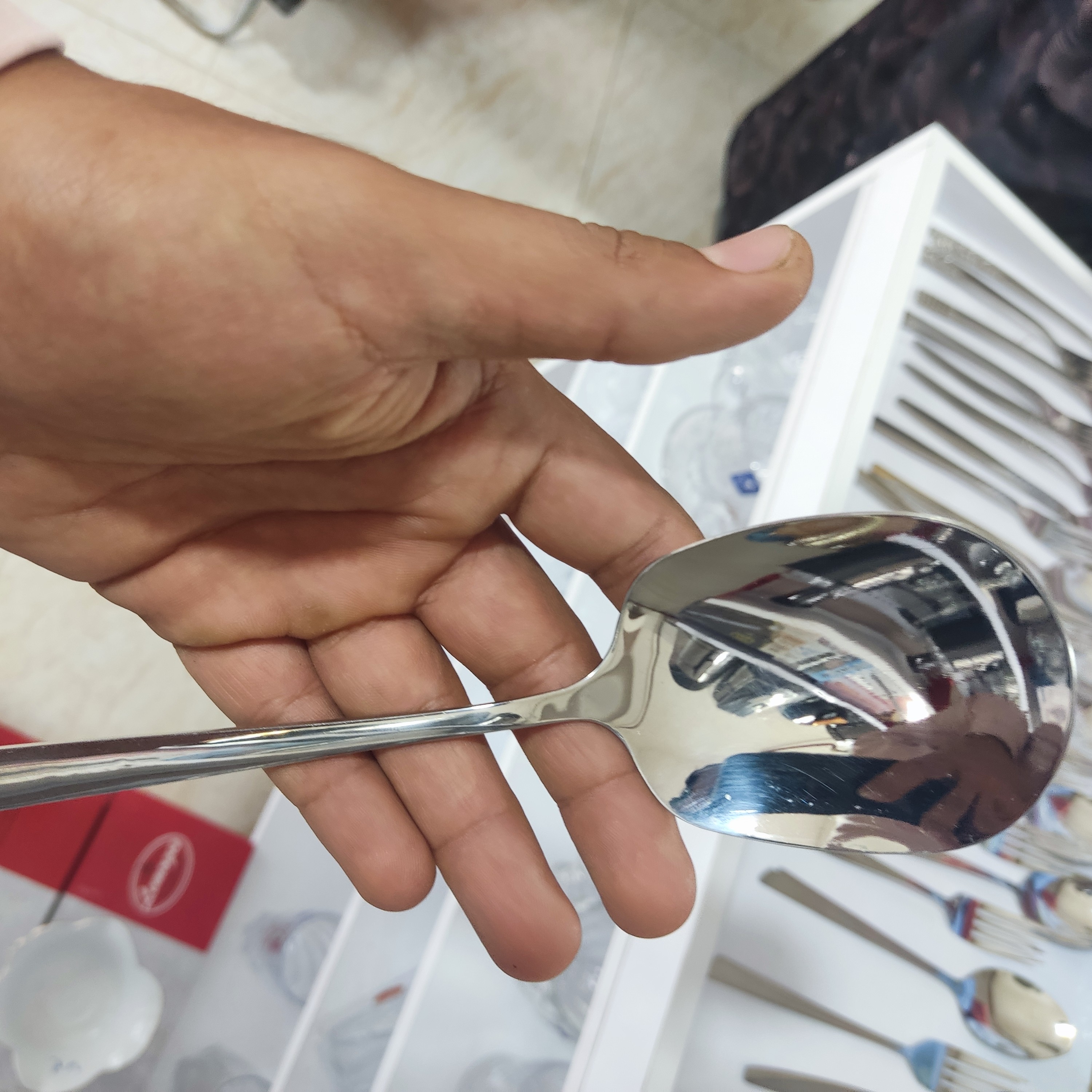 قاشق استیل سالاد و کوکو طرح دونا