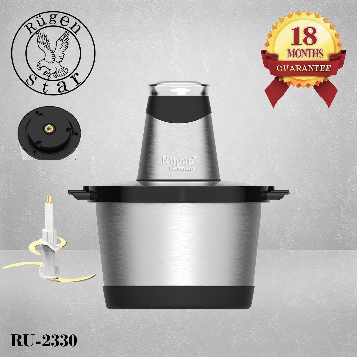 غذاساز و خردکن روگن کاسه استیل